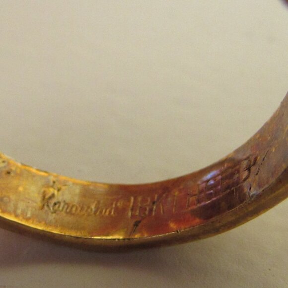 14/18K HGE ESPO Rings - Lot of 5 Rings - Wedding Set - Gold Electroplate - Picture 14 of 16